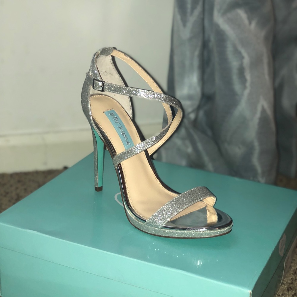 Blue by Betsey Johnson Silver Bridal Stiletto
